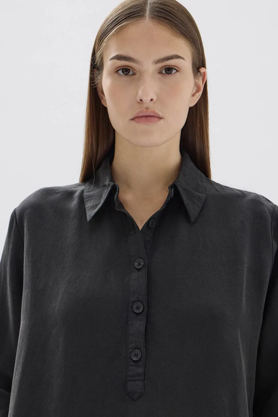 ASSEMBLY LABEL 'Aurely Long Sleeve Shirt Dress' - Black Online