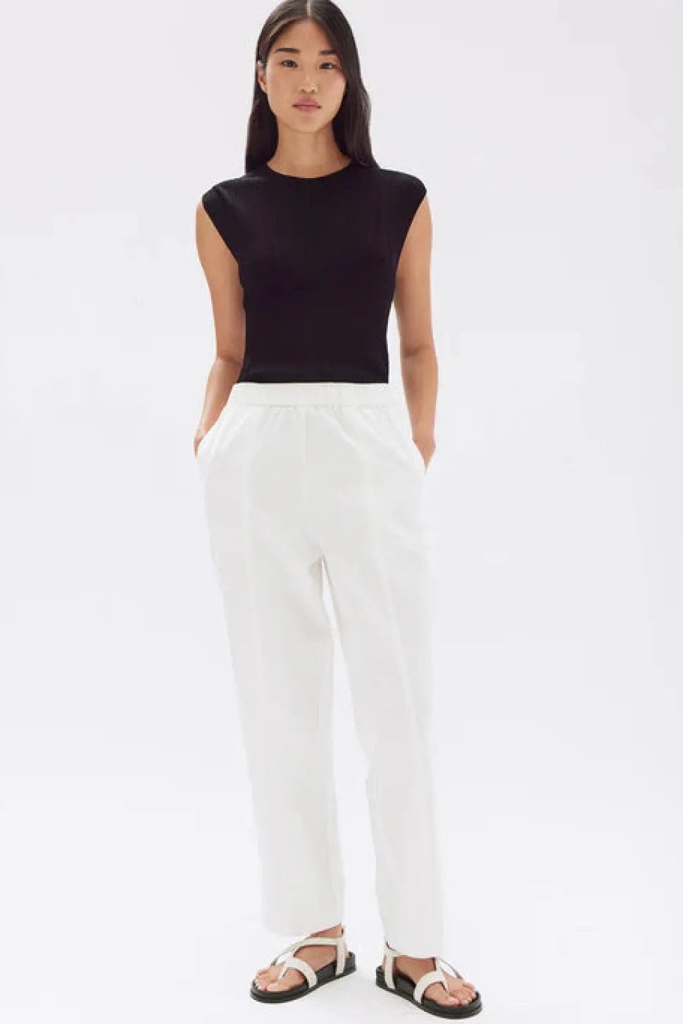 ASSEMBLY LABEL 'Bria Pant' - Antique White Hot