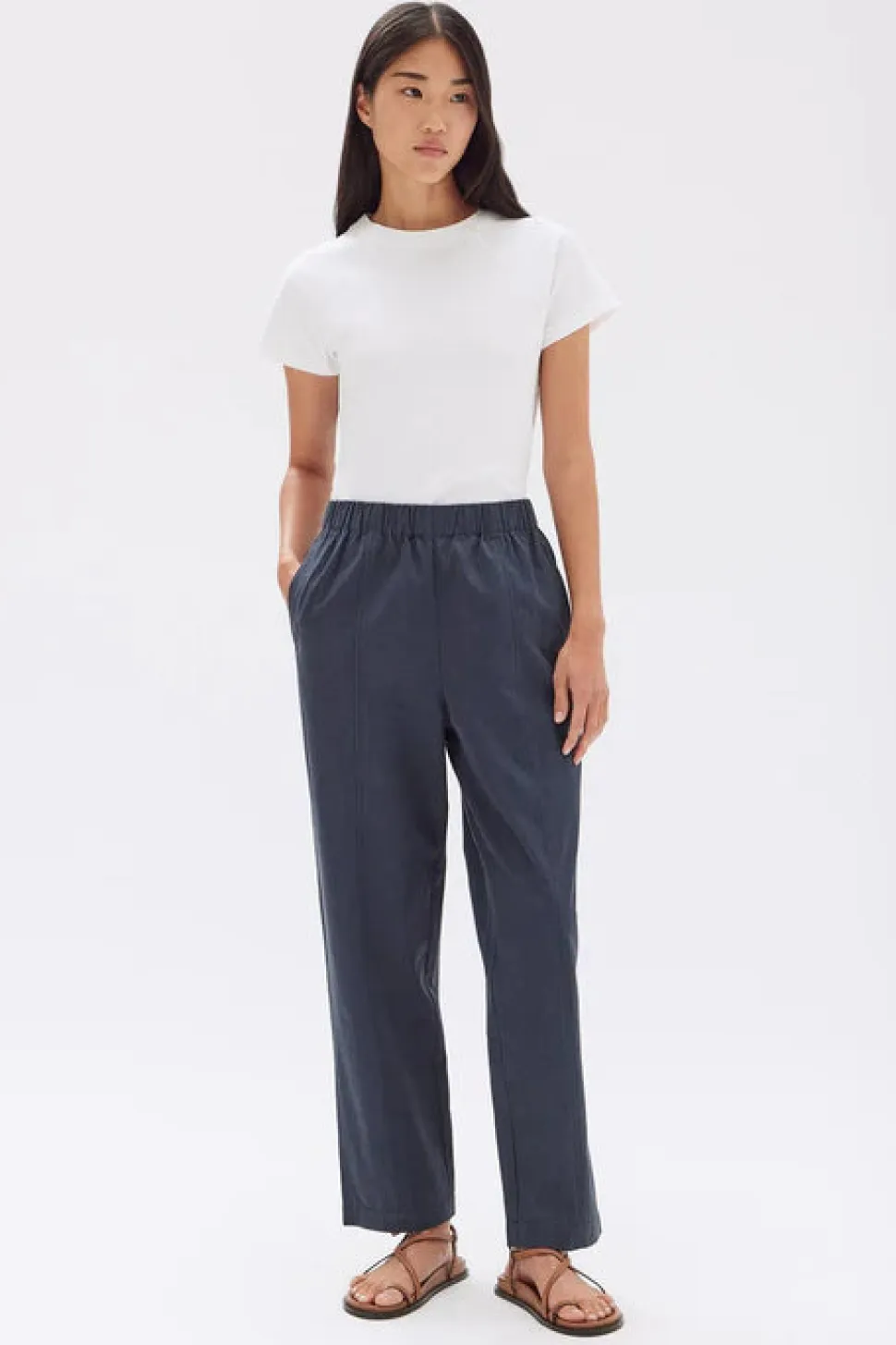 ASSEMBLY LABEL 'Bria Pant' - Navy Sale