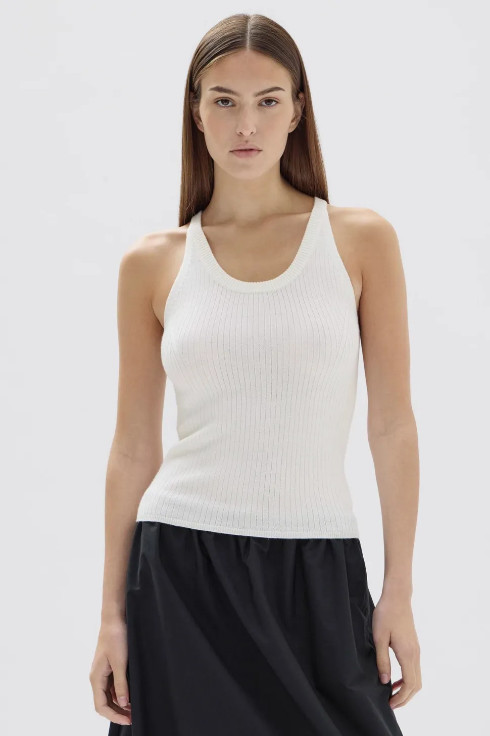 ASSEMBLY LABEL 'Estella Wool Scoop Neck Tank' - Antique White Fashion