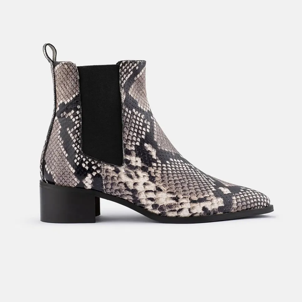 DOF Studios 'Carina Boot' - Snake Emboss Leather Outlet