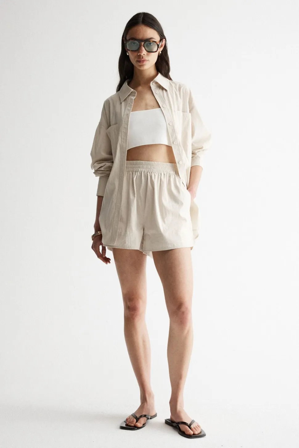 Elka Collective 'Delphie Shirt' - Sand Fashion