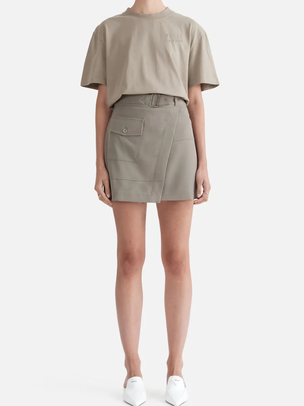 Ena Pelly 'Maddi Utility Mini Skirt' - Olive Sale