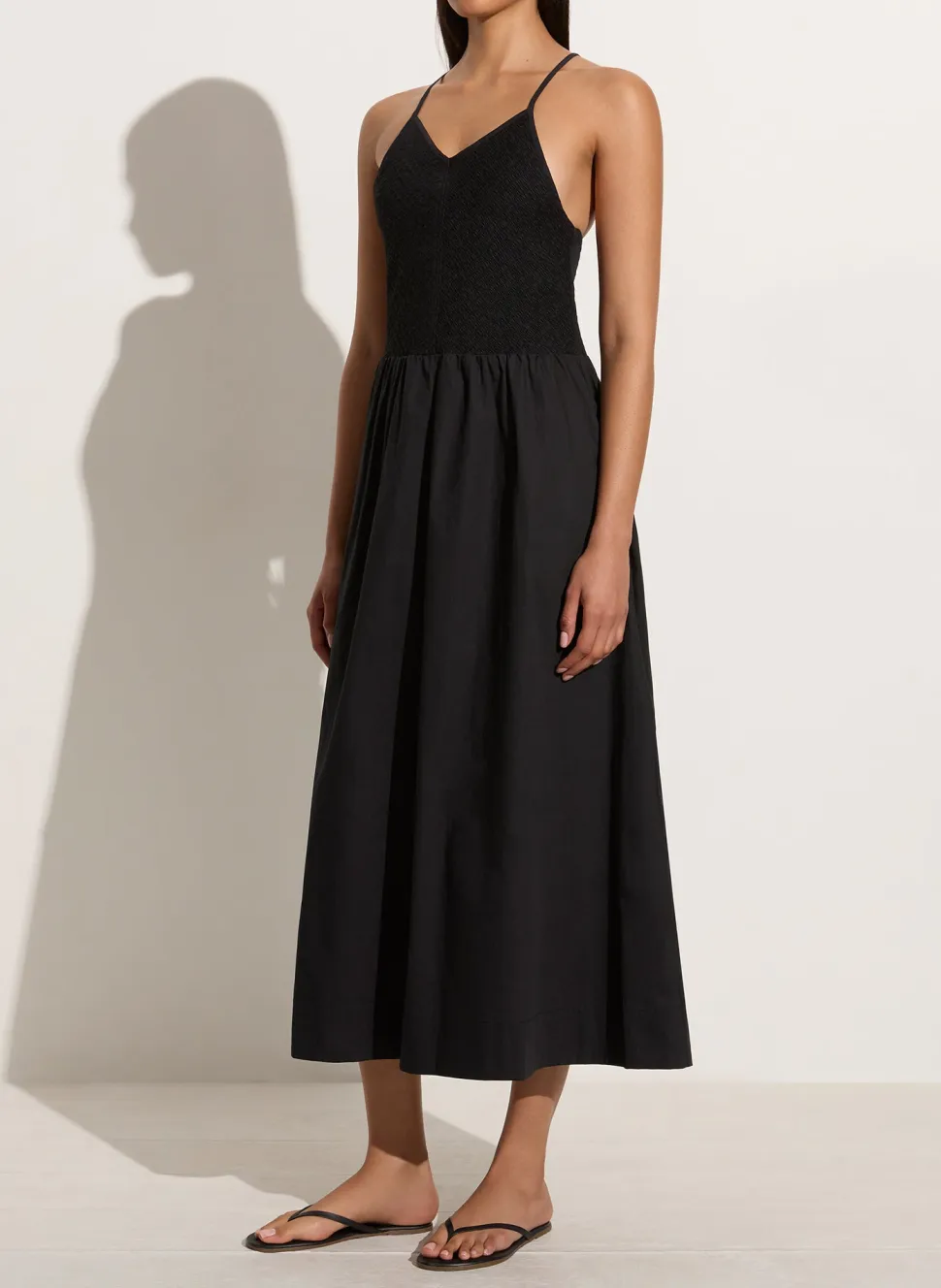 Faithfull The Brand 'Camera Midi Dress' - Black Cheap