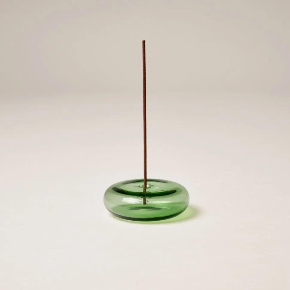 Gentle Habits Glass Vessel Incense Holder - Green Shop