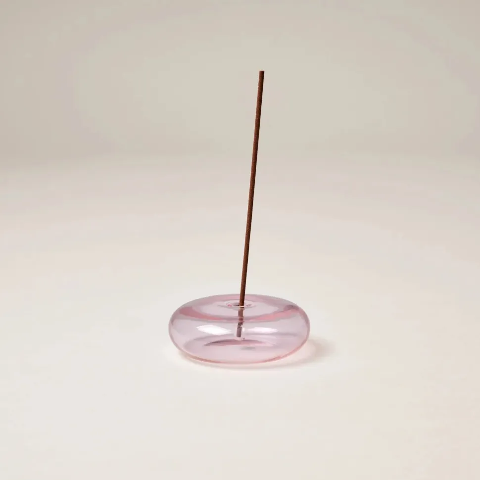 Gentle Habits Glass Vessel Incense Holder - Pink Cheap