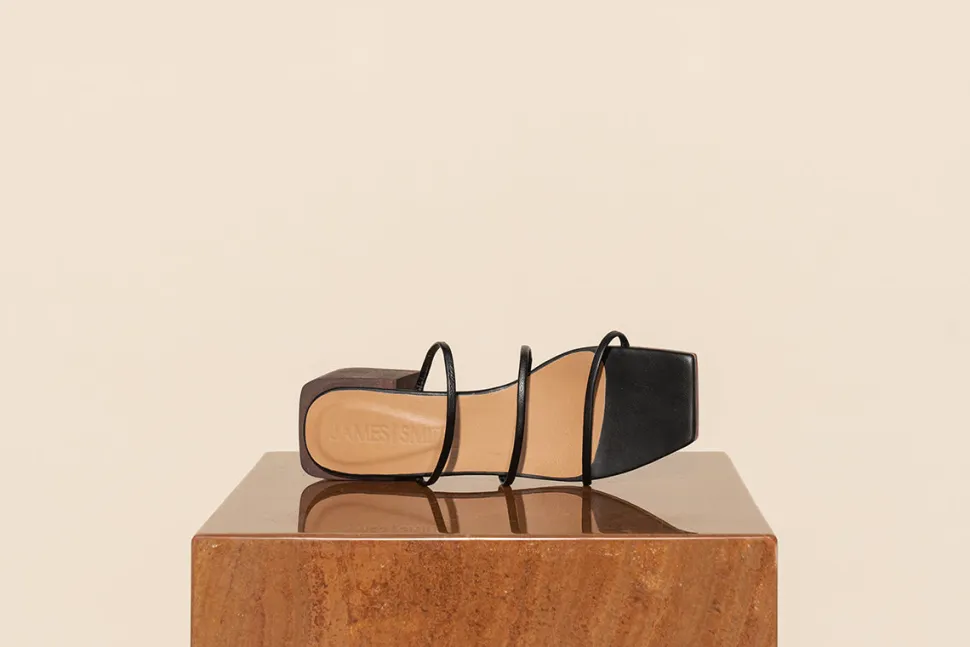 James Smith 'Medena Sandal' - Black Clearance