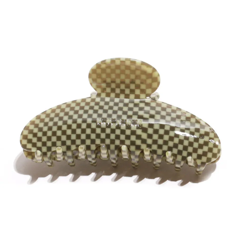 Kitty Paloma 'Grande Clip' - Olive Checkers Best