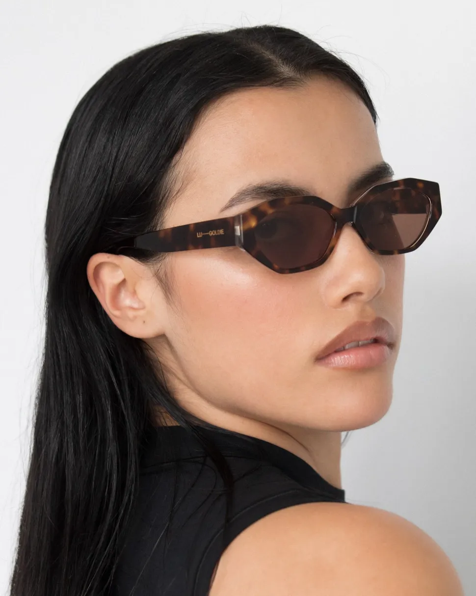 Lu Goldie 'Eliana' Sunglasses - Tort Flash Sale