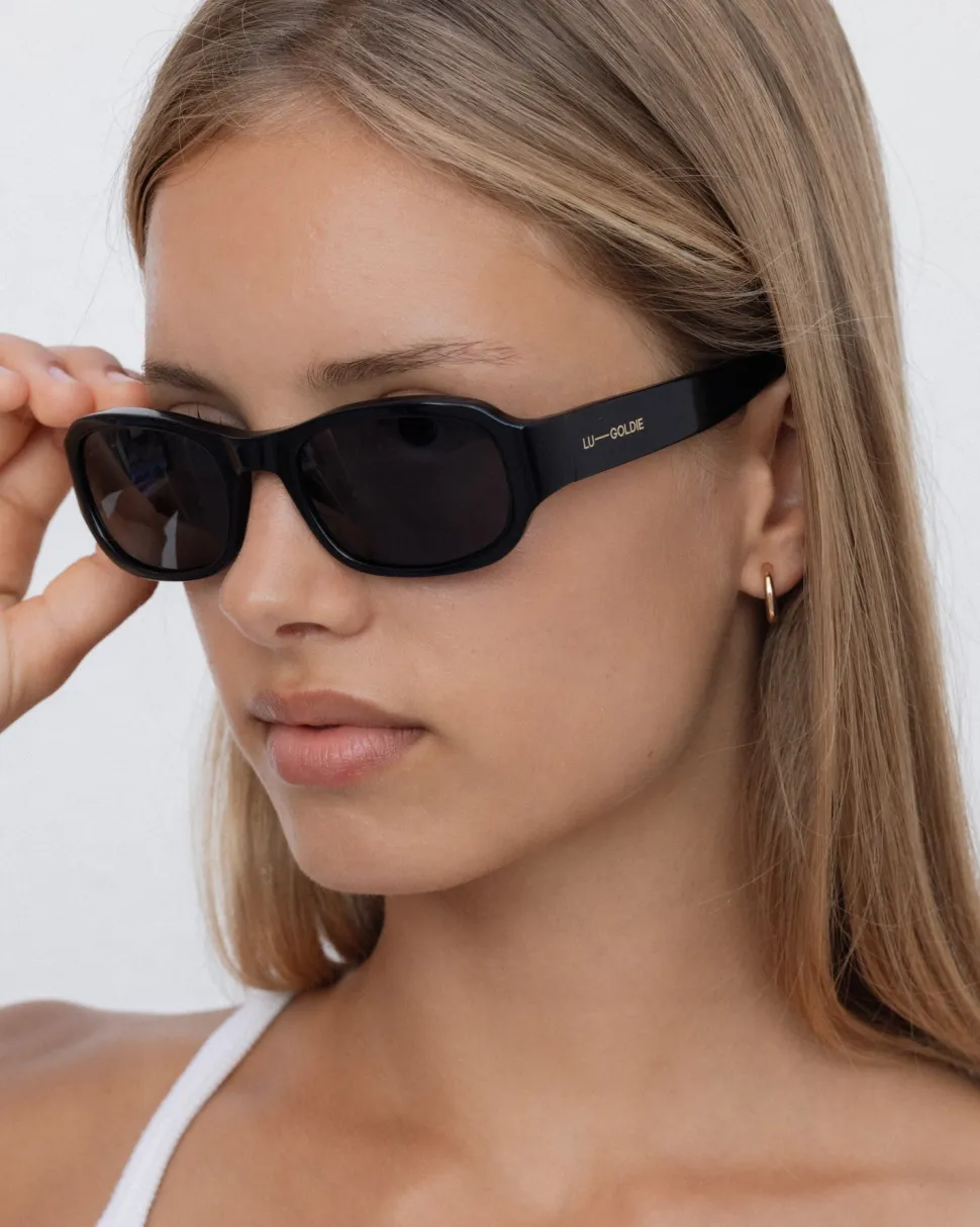 Lu Goldie 'Jordyn' Sunglasses - Black Best