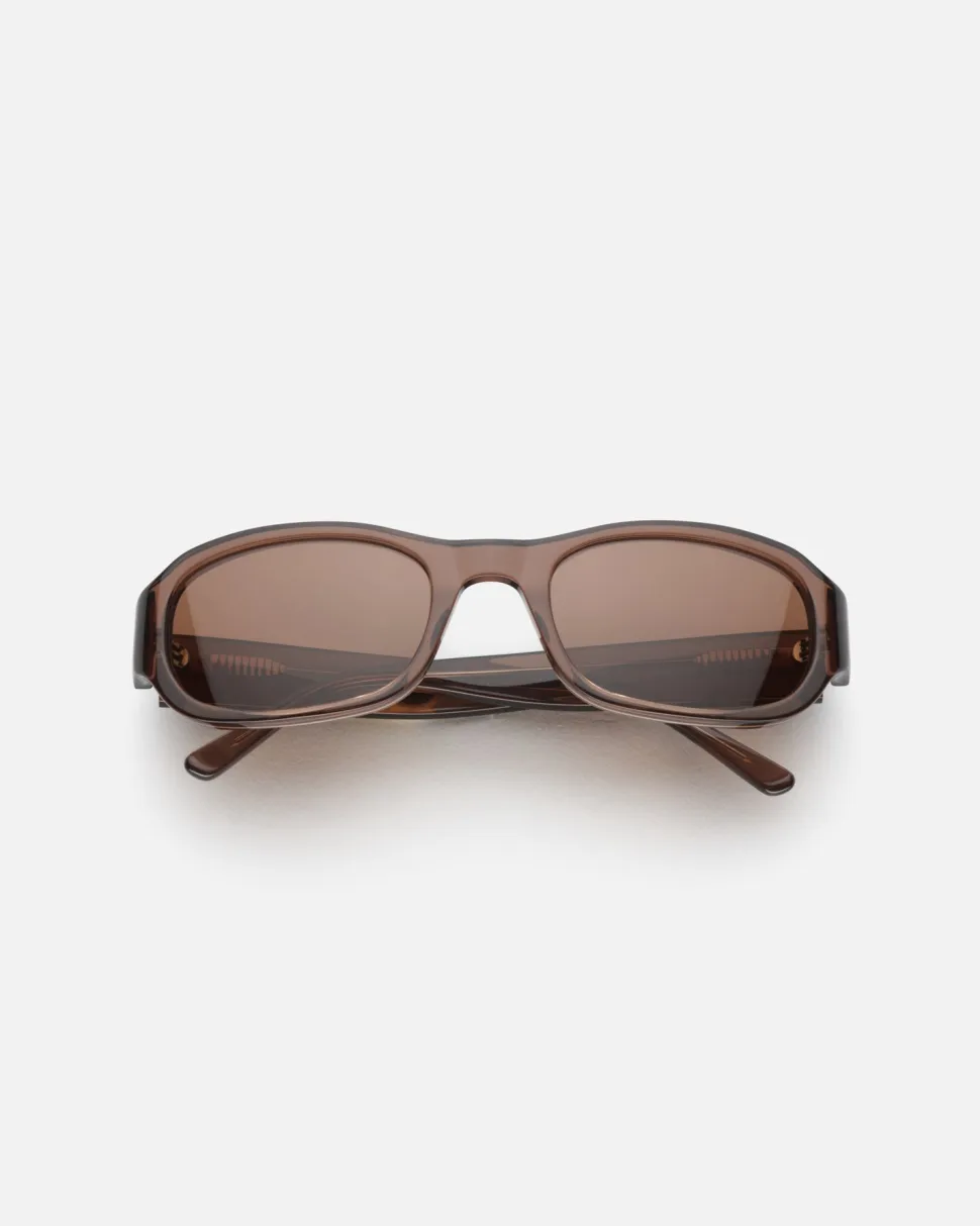 Lu Goldie 'Jordyn' Sunglasses - Coffee New