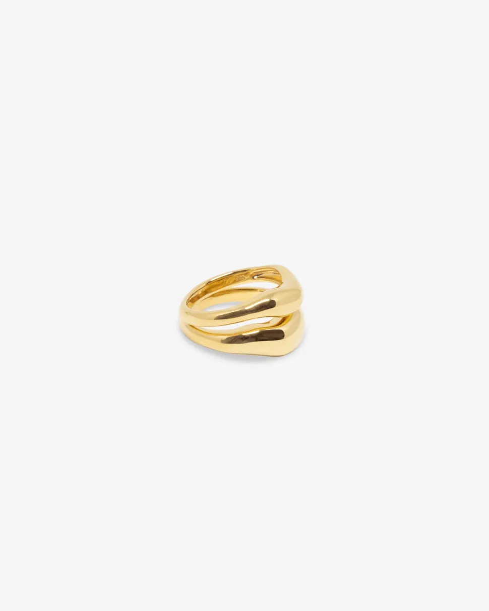 Nina Gordon 'Vague Ring Set' - 14K Vermeil Gold Sale