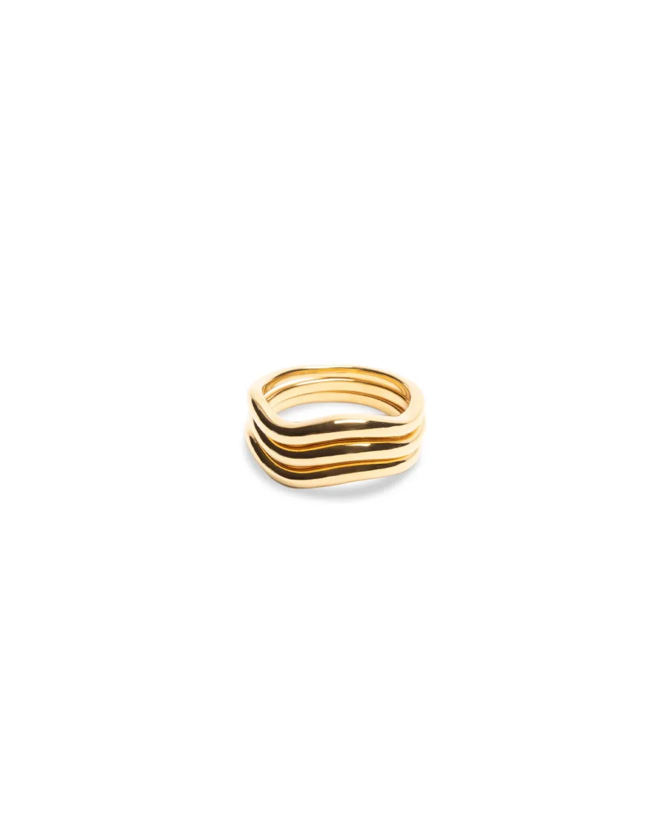 Nina Gordon 'Ventee Ring Set' - 14K Vermeil Gold Online