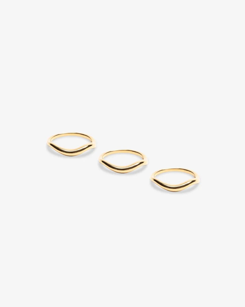 Nina Gordon 'Ventee Ring Set' - 14K Vermeil Gold Online