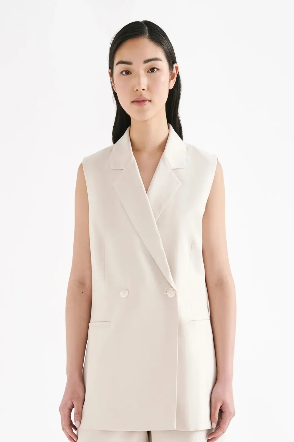 Nude Lucy 'Kit Tailored Vest' - Oyster Best