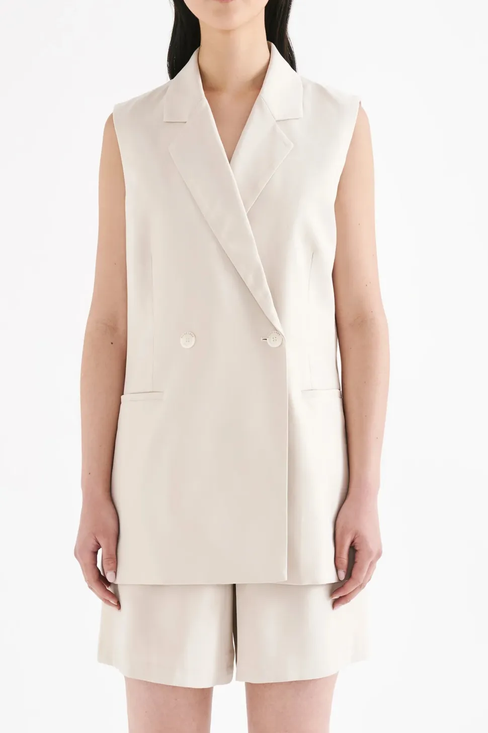 Nude Lucy 'Kit Tailored Vest' - Oyster Best