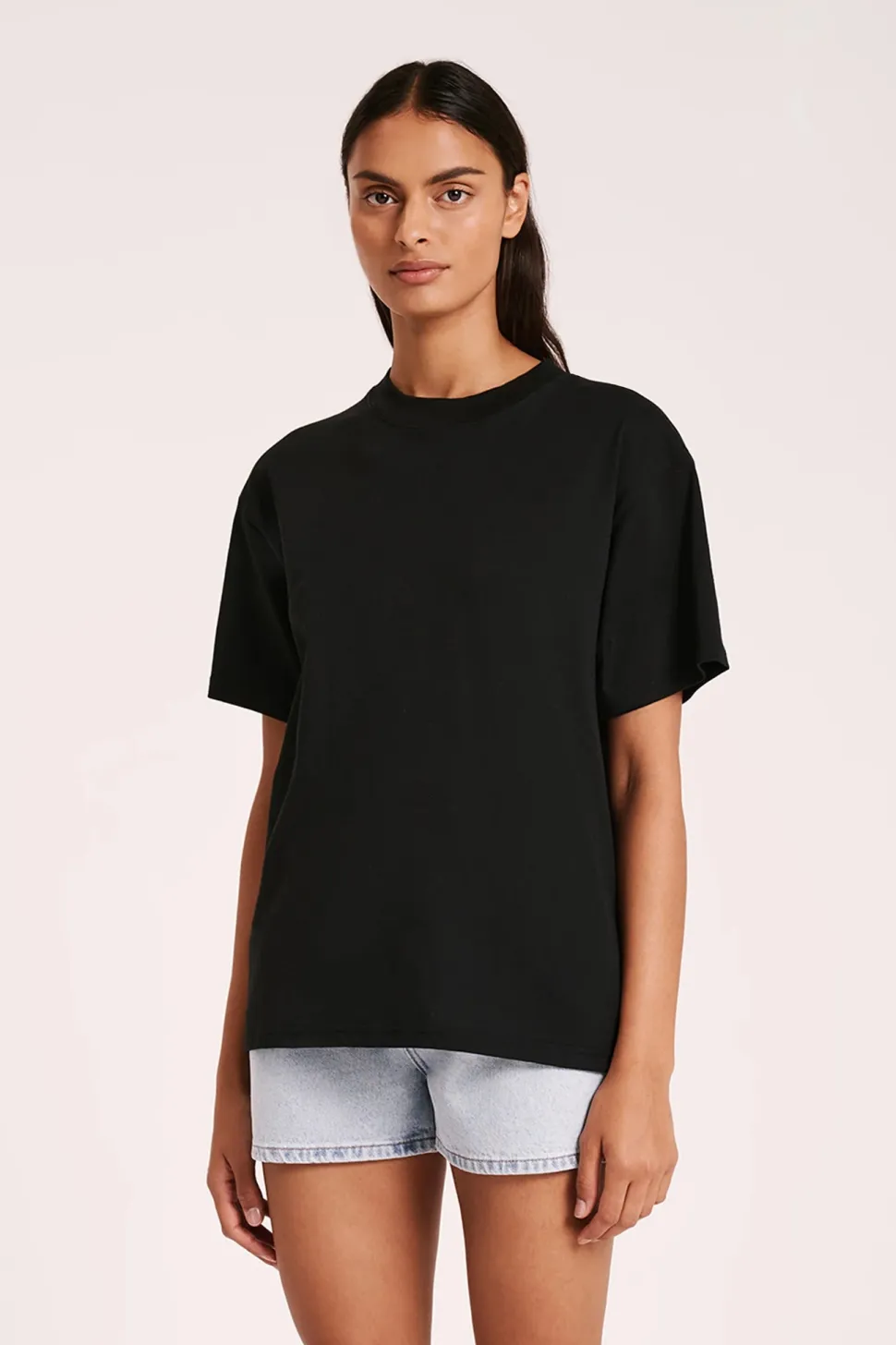 Nude Lucy 'Organic Boyfriend Tee' - Black Discount