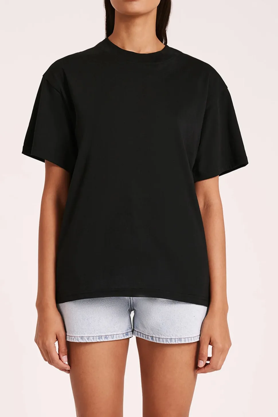 Nude Lucy 'Organic Boyfriend Tee' - Black Discount