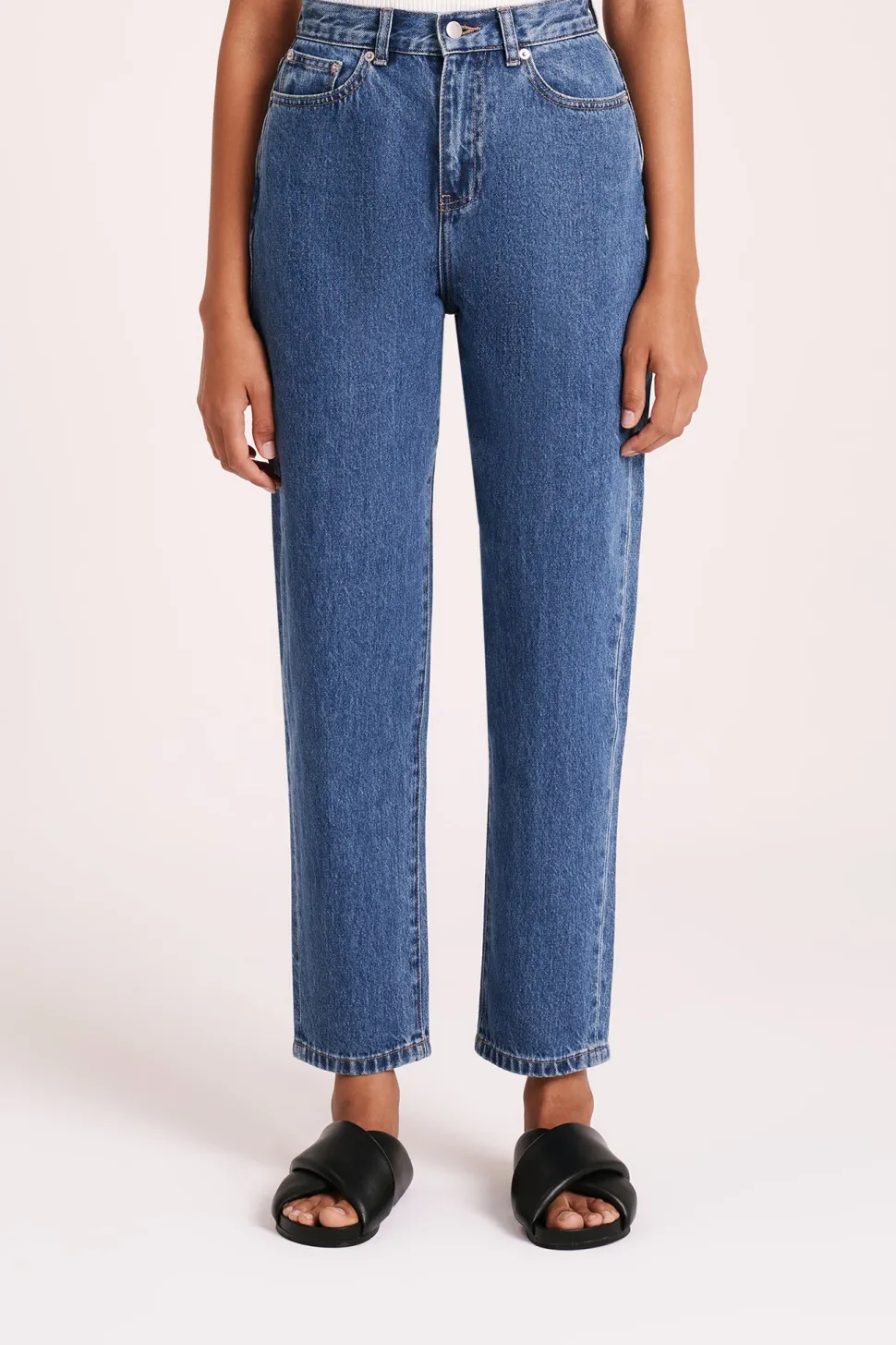Nude Lucy 'Organic Mom Jean' - Vintage Blue Best