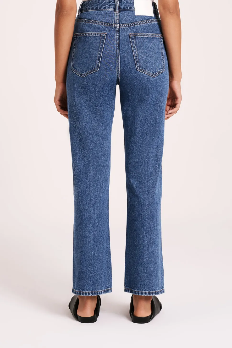 Nude Lucy 'Organic Straight Leg Jean' - Vintage Blue Sale