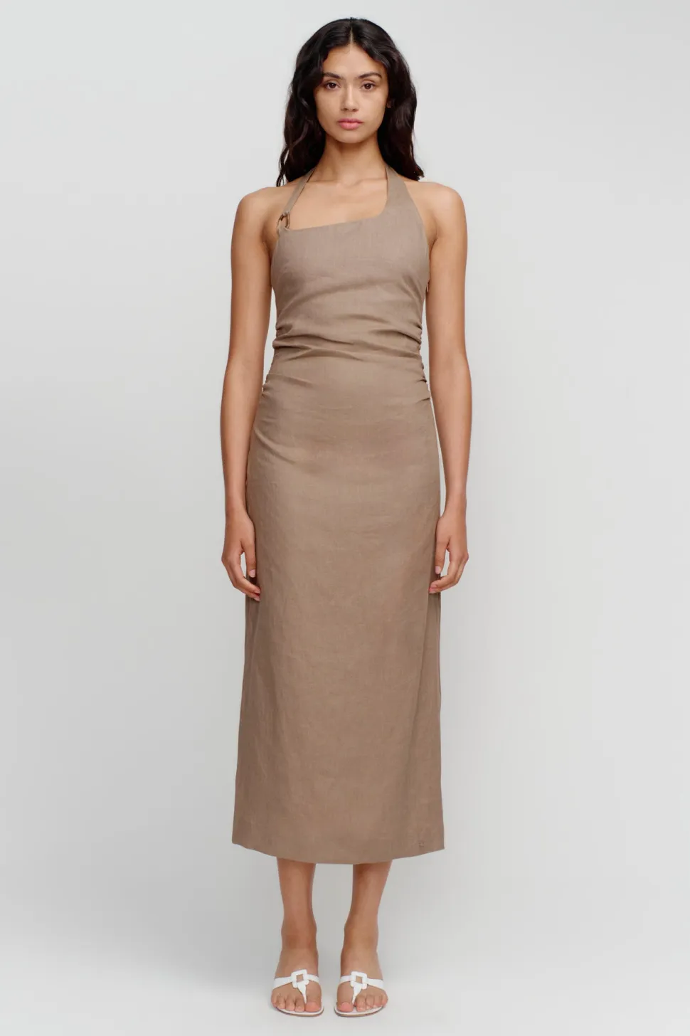 Ownley 'Anastasia Midi Dress' - Porcini Best Sale