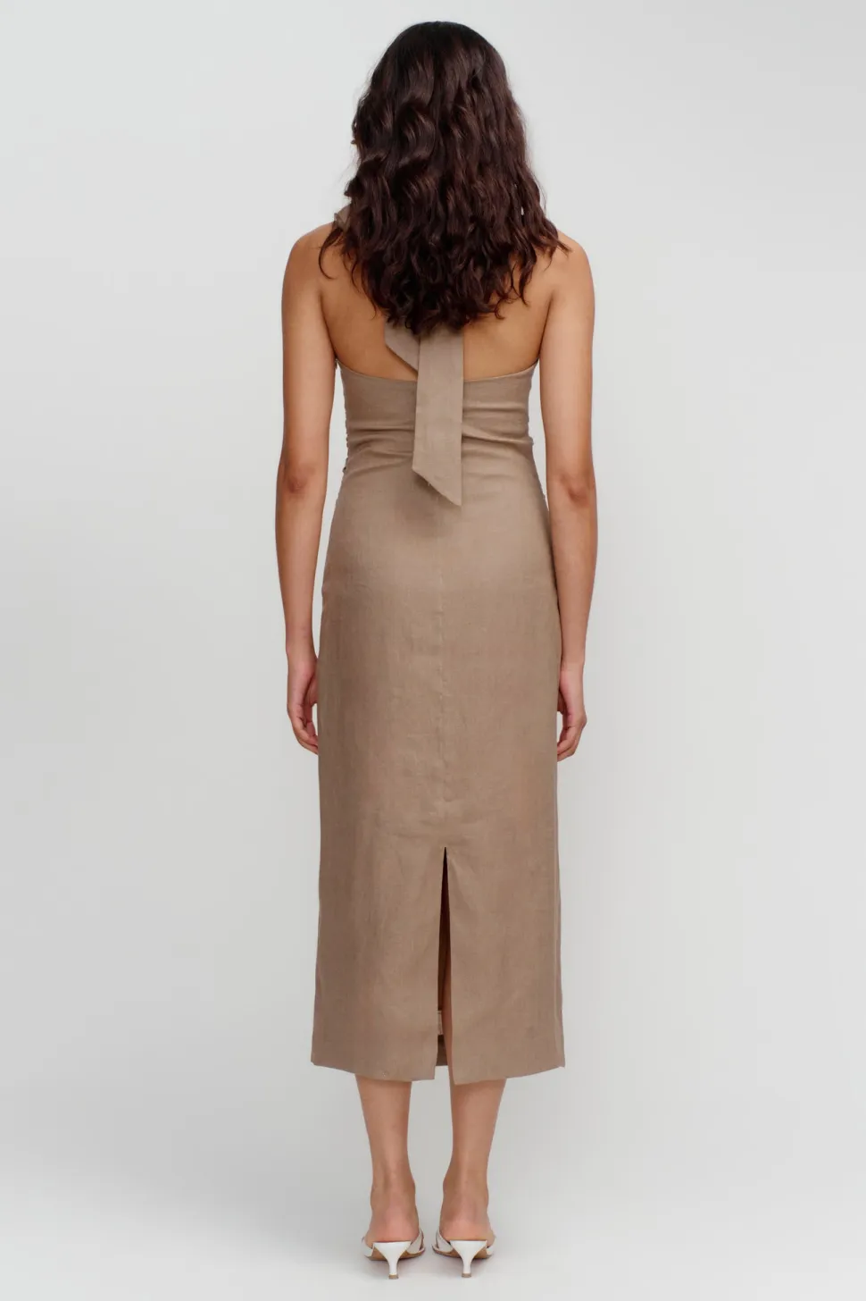 Ownley 'Anastasia Midi Dress' - Porcini Best Sale