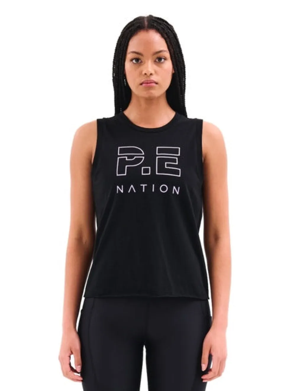 P.E NATION 'Shuffle Tank' - Black Shop