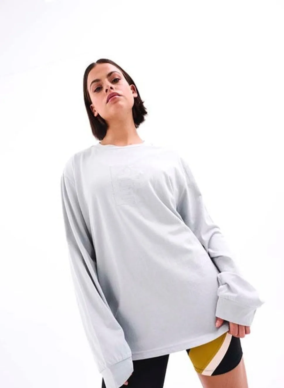 P.E NATION 'Stage Win LS Tee' - High Rise Grey New