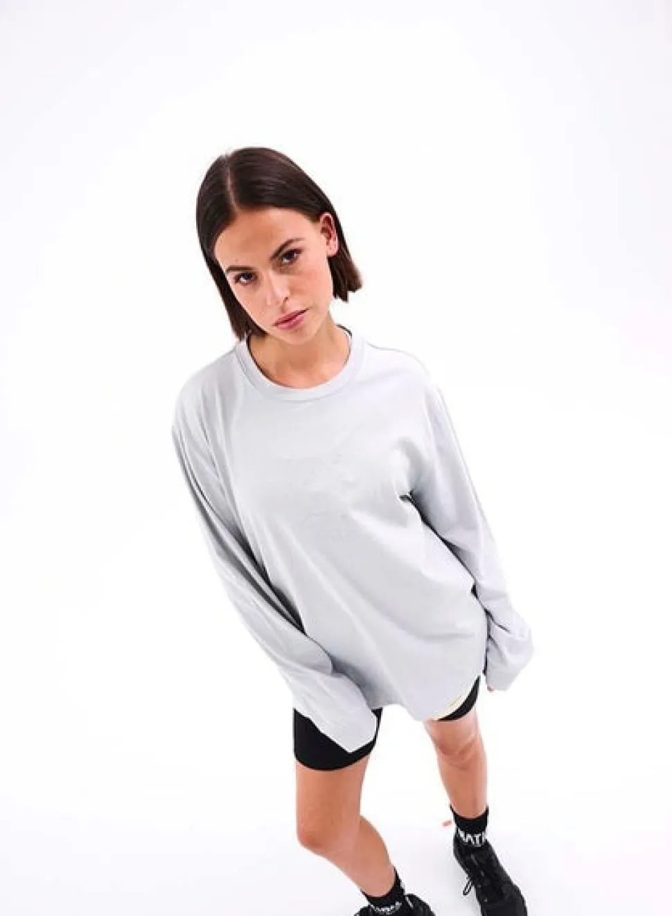 P.E NATION 'Stage Win LS Tee' - High Rise Grey New