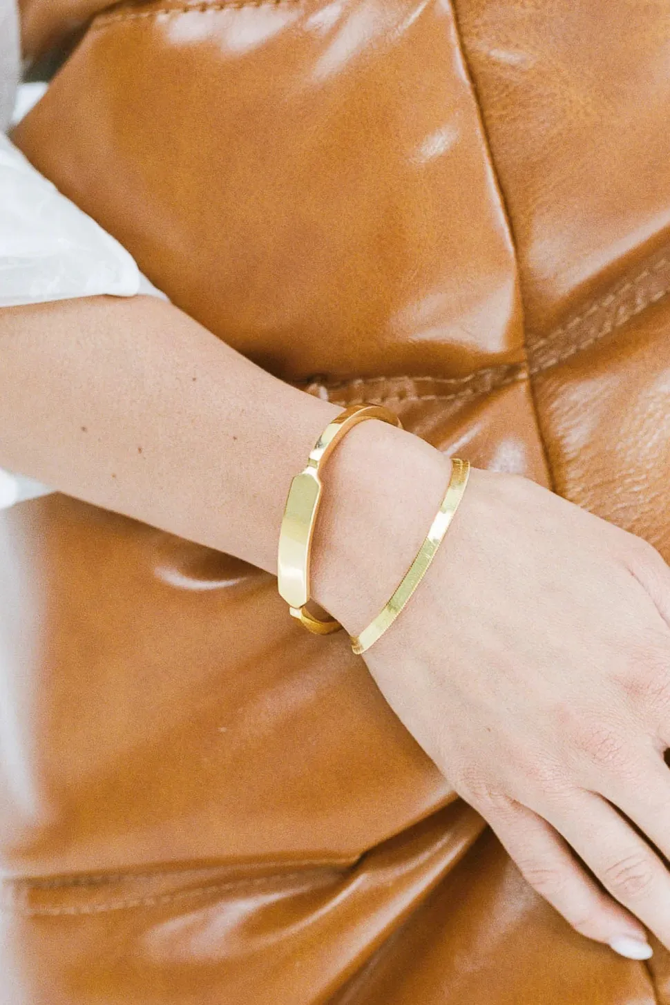 Porter 'Glossy Snake Bracelet' - Gold Hot