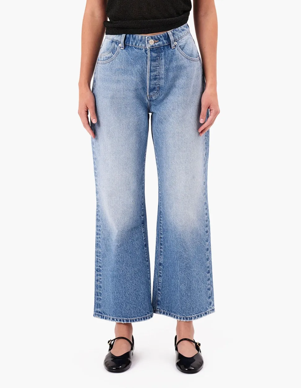 Rollas 'Classic Flare Crop Sienna' - Light Vintage Blue Discount