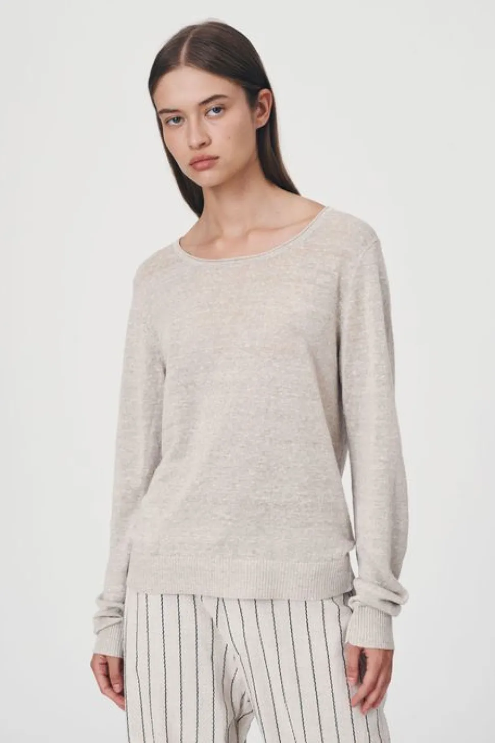 Rowie 'Beattie Knit Top' - Oat Marle Best Sale