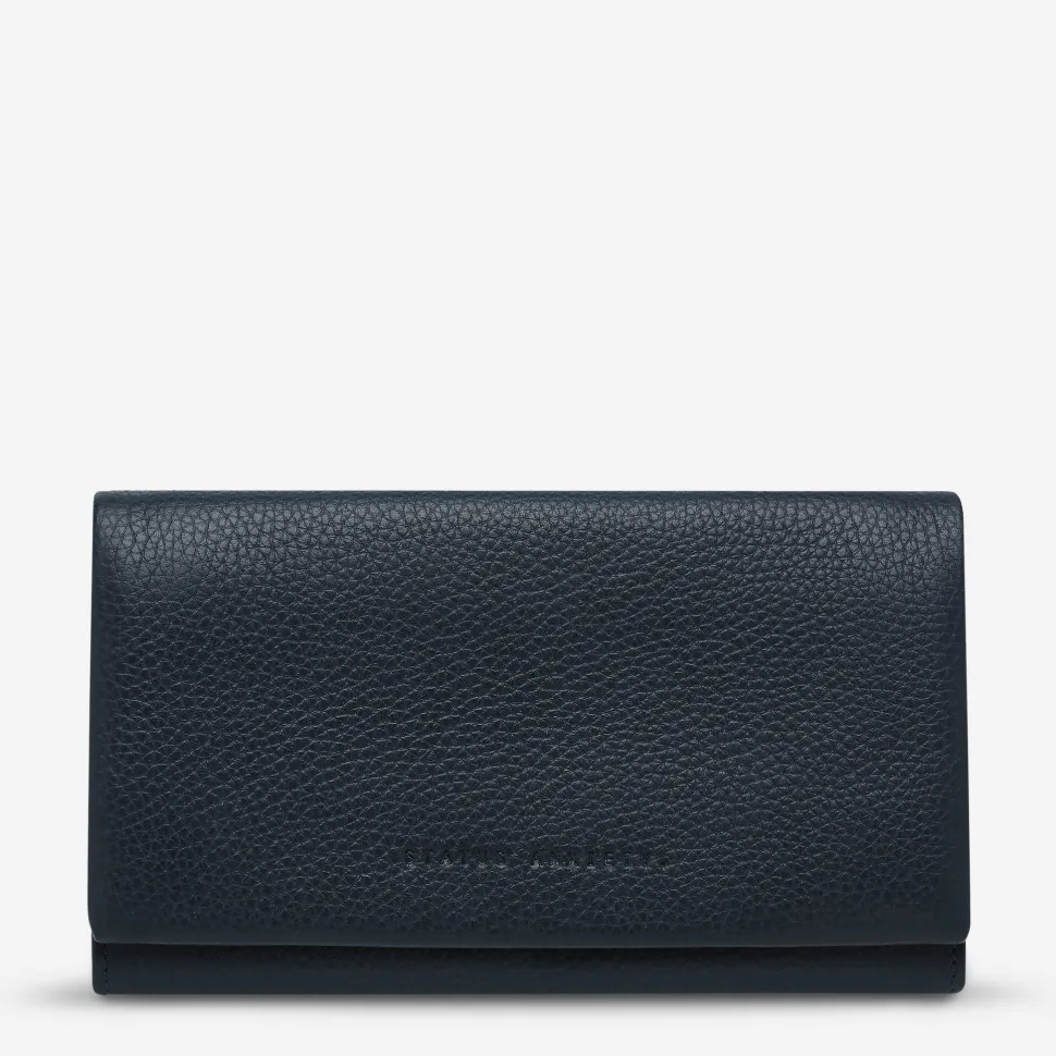 Status Anxiety 'Nevermind' Wallet - Navy Blue New