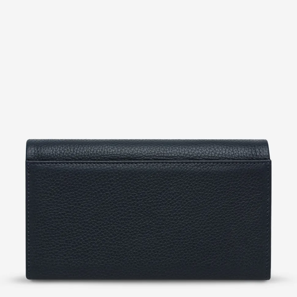 Status Anxiety 'Nevermind' Wallet - Navy Blue New