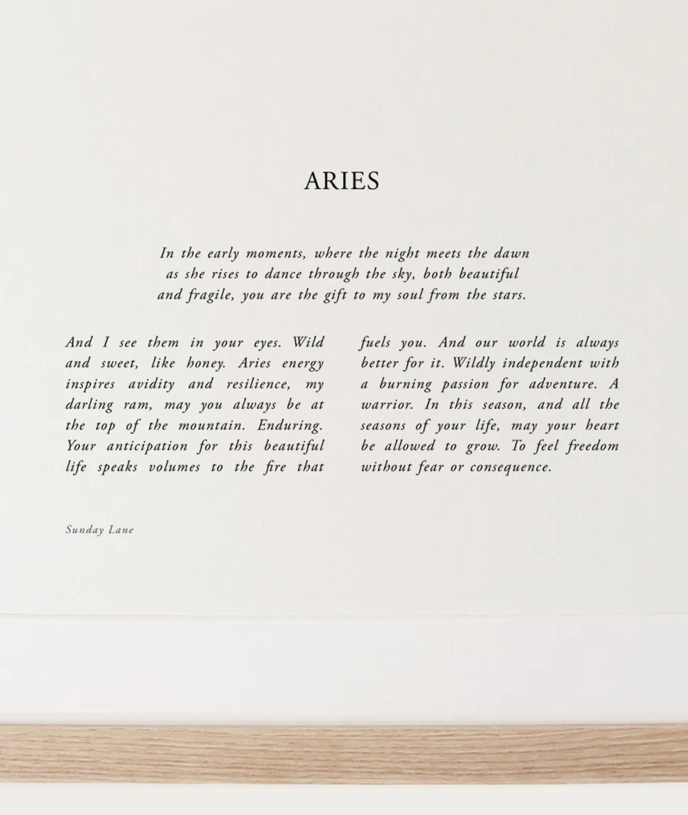 Sunday Lane Zodiac A4 Print - Aries 04 Outlet