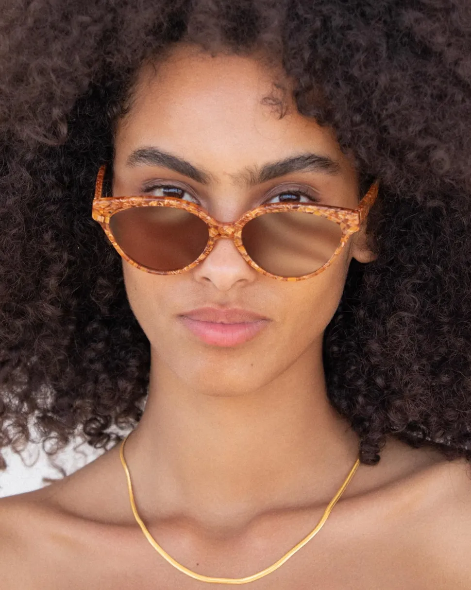 Velvet Canyon 'Beat Generation' Sunglasses - Amber Tort Clearance