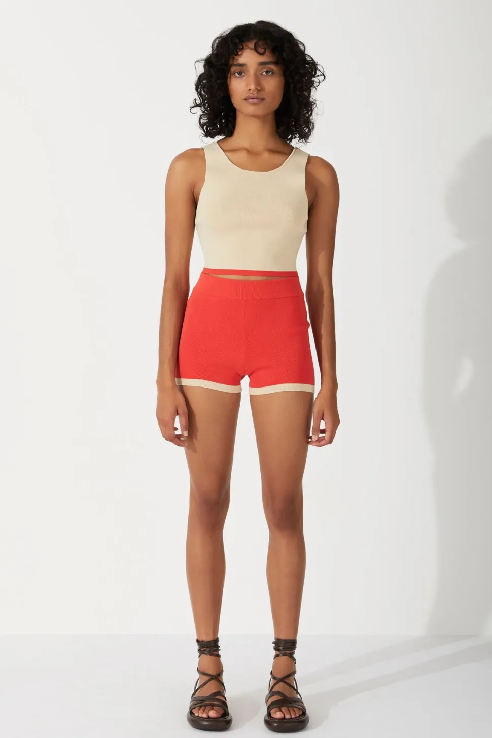 Zulu & Zephyr 'Sand Contrast Organic Cotton Blend Knit Top' Flash Sale